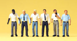 PREISER 72412  - "CIVIL EMPLOYEES, AIRPORT, WALKING" - 1:72 SCALE PLASTIC MODEL FIGURE