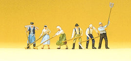 PREISER 75010 - "HAY HARVEST" - 1:120 'TT' SCALE PLASTIC MODEL FIGURES