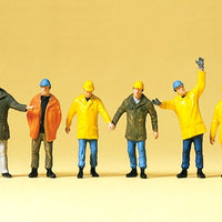 PREISER 75030 - "WORKERS IN PROTECTIVE CLOTHING" - 1:120 'TT' SCALE PLASTIC MODEL FIGURES