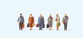 PREISER 75048 - "WALKING TRAVELLERS, EPOCH III" - 1:120 'TT' SCALE PLASTIC MODEL FIGURES