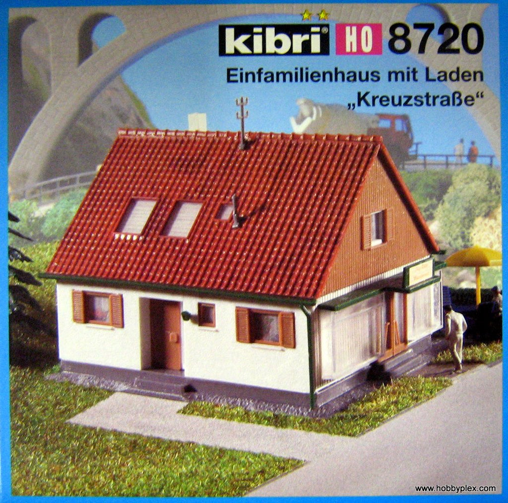 KIBRI # 8720 - HOUSE WITH SHOP - HO Scale