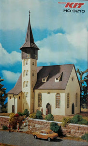 VOLLMER 9210 - CHURCH WITH STEEPLE - HO SCALE MODEL KIT