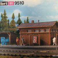 KIBRI # 9510 - STATION STORE WITH SHED - HO Scale