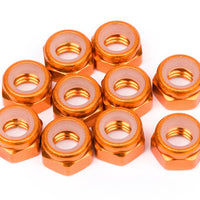 HPI # 95864 - ALUMINUM LOCK NUT M5 (ORANGE, 10 pcs) BAJA 5B