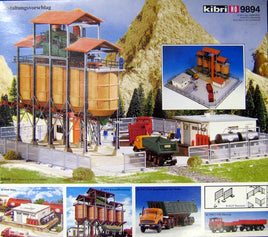 KIBRI # 9894 - SILO SET WITH OFFICE - HO Scale