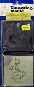 PRINCE AUGUST TIN CASTING MOULD # 28 - CAVALRY MAN WITH STANDARD