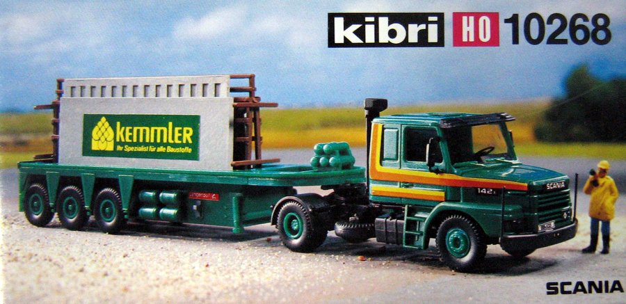 KIBRI # 10268 - SCANIA TRACTOR WITH TRAILER - HO Scale