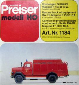 PREISER # 1184 - FIRE VEHICLE HO SCALE