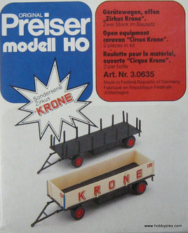 PREISER # 21010 (3.0635) 'CIRCUS KRONE' EQUIPMENT CARAVAN