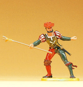 PREISER 52316 - BONDSMAN WITH FUSE PIKE - ELASTOLIN - 1:25 SCALE