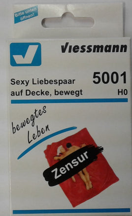 VIESSMANN 5001- SEXY LOVERS ON BLANKET, MOVING WITH ELASTIC BODY - MOTION - HO SCALE