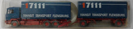 WIKING # 570 - MAN F 90 - TRUCK AND TRAILER - 'TRANSIT TRANSPORT FLENSBURG'