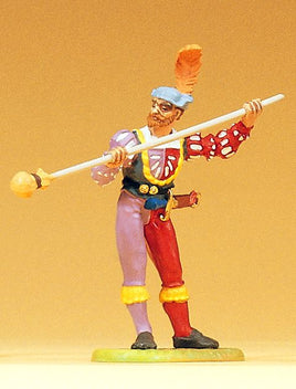 PREISER 52315 - BONDSMAN WITH BARREL WIPER - ELASTOLIN - 1:25 SCALE