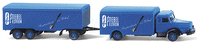 WIKING 89140 - KRUPP-TITAN BOX VAN WITH TRAILER - 1:87 SCALE