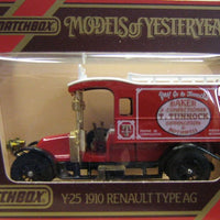 MATCHBOX MODELS OF YESTERYEAR Y-25 - 1910 RENAULT TYPE AG