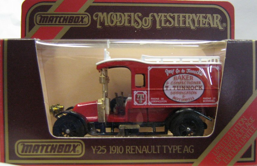 MATCHBOX MODELS OF YESTERYEAR Y-25 - 1910 RENAULT TYPE AG